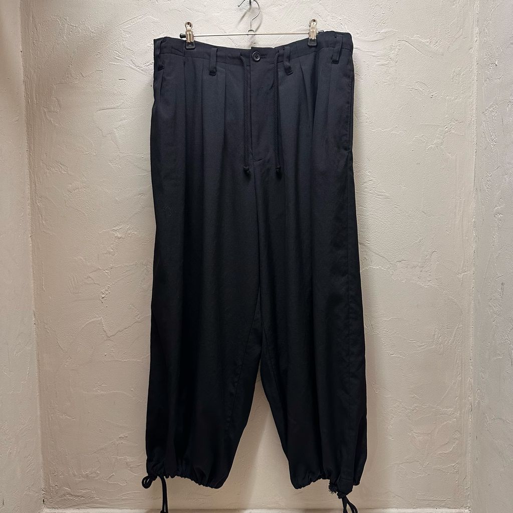 Yohji Yamamoto Pour HOMME ヨウジヤマモトプールオム STANDARD BALLON PANTS バールーンパンツ HP-P13-100 ブラック Size:2【代官山B05】