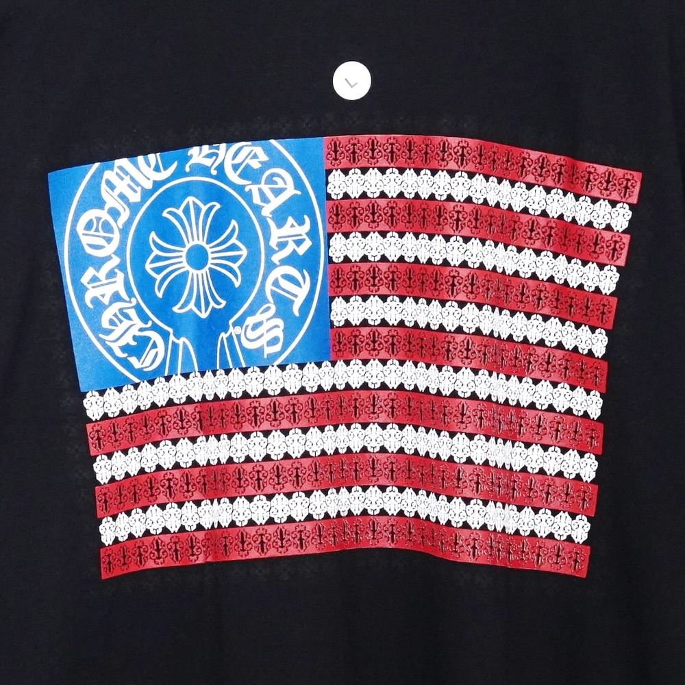 未使用 CHROME HEARTS アメリカンフラッグダガーTシャツ Lサイズ