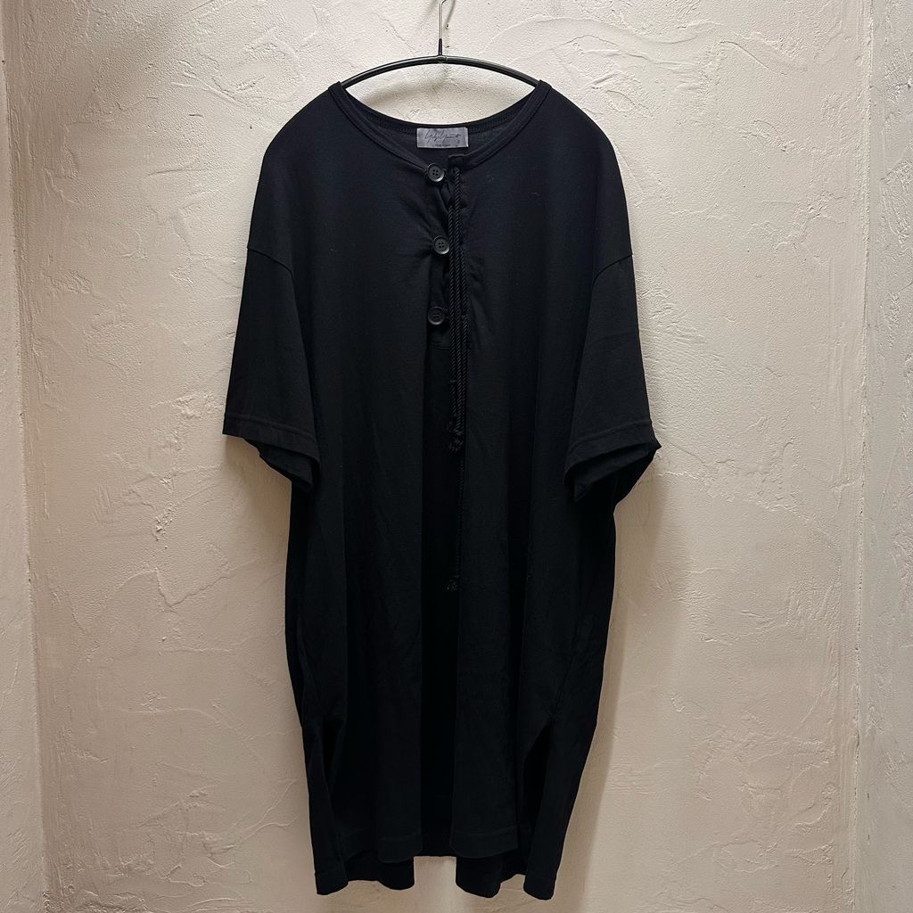 Yohji Yamamoto Pour HOMME ヨウジヤマモトプールオム Ly/C MVS SPIRAL HENRY NECK LS T ヘンリーネックカーディガン HP-T83-281 ブラック Size:3【代官山B05】