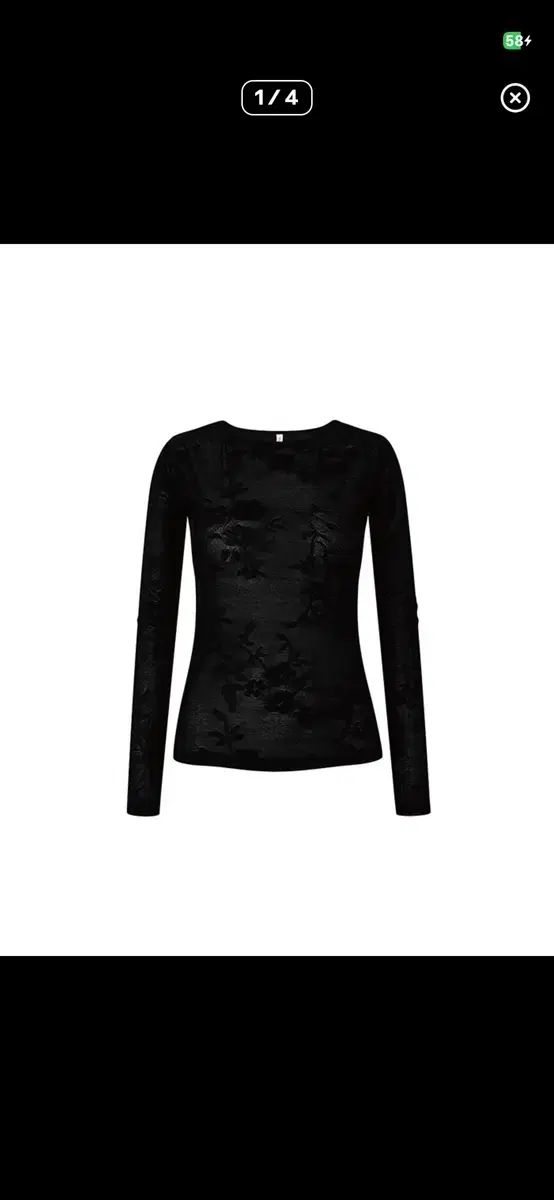 teak ティク ジャカード フラワー ボートネック ロングスリーブ S 長袖Tシャツ