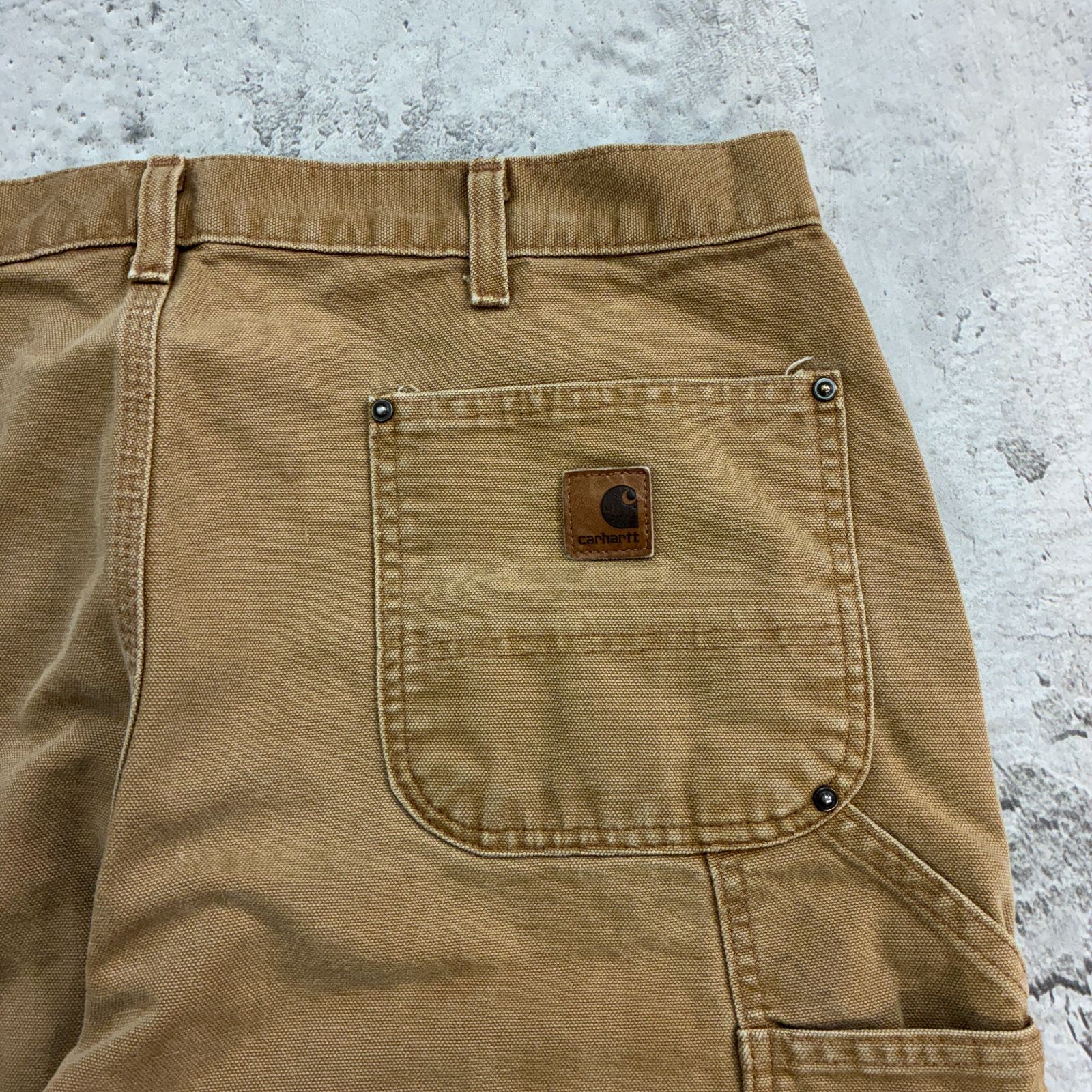 Carhartt ダブルニー ダックペインターパンツ W39 L33 ブラウン 無地