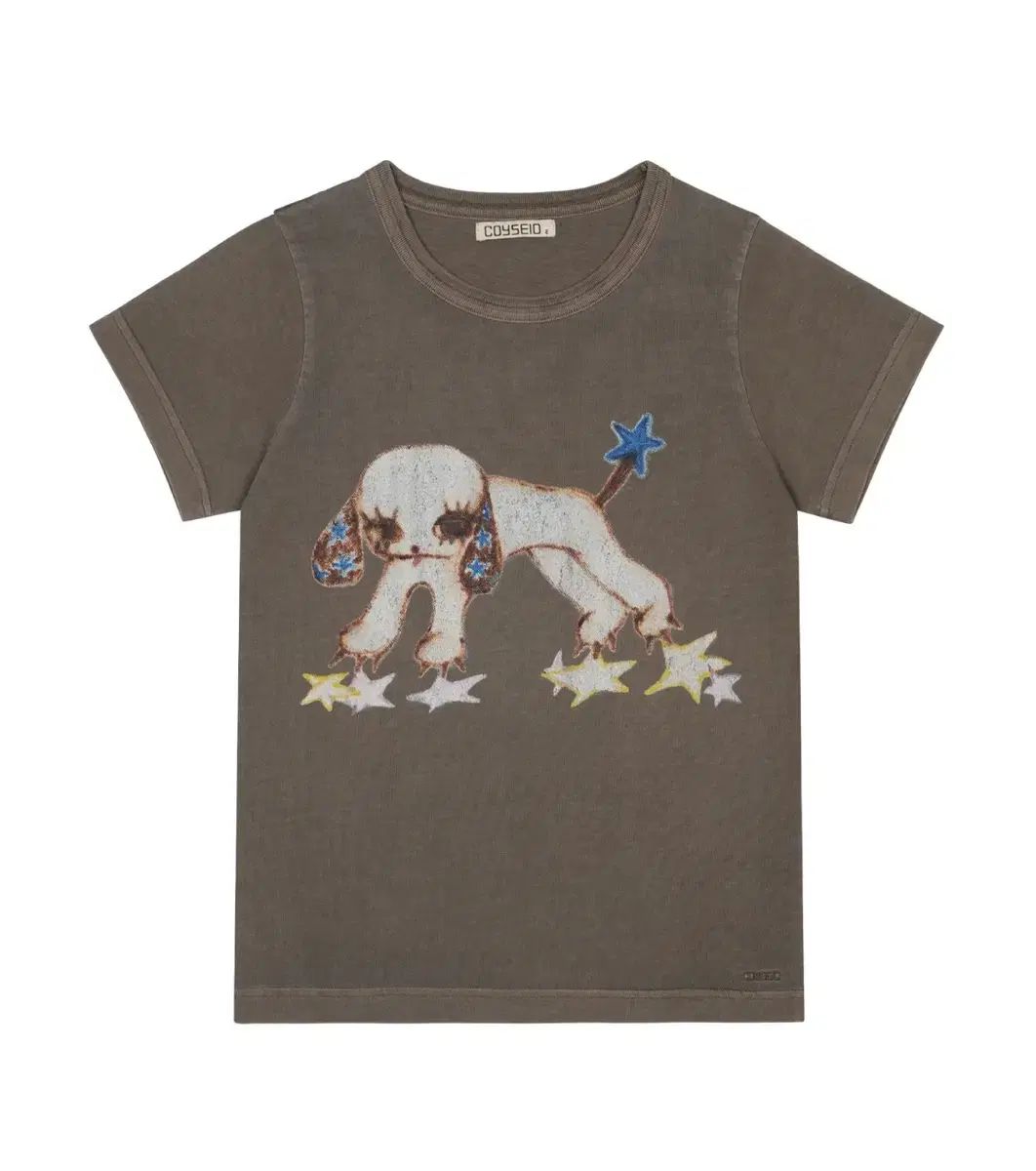 COYSEIO 코이세이오 ヴィンテージ ファー Tシャツ アッシュブラウン