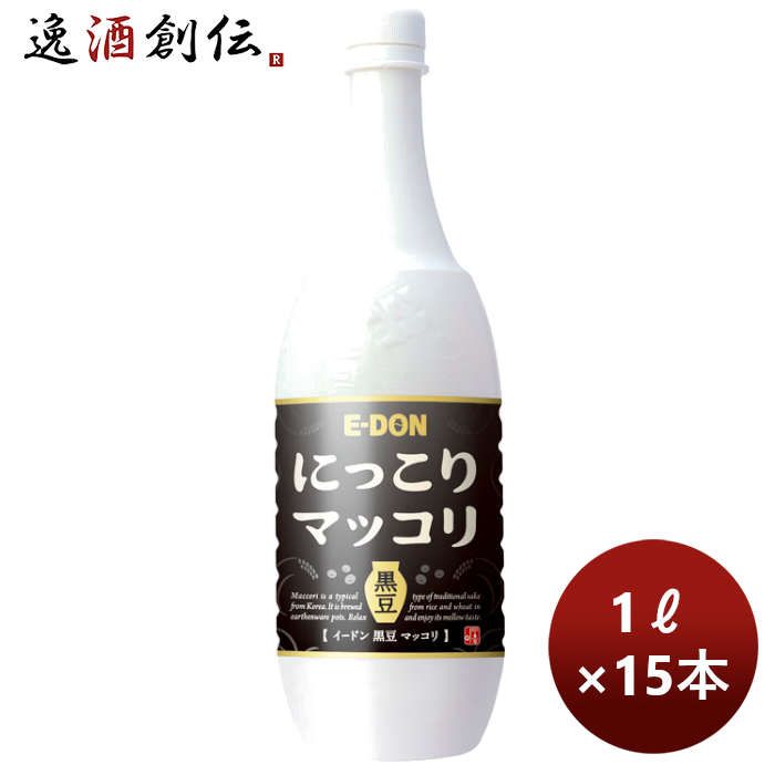 イードン 二東 マッコリ 黒豆味 ペット 1000ml × 1ケース / 15本 新生活 のし・ギフト対応不可