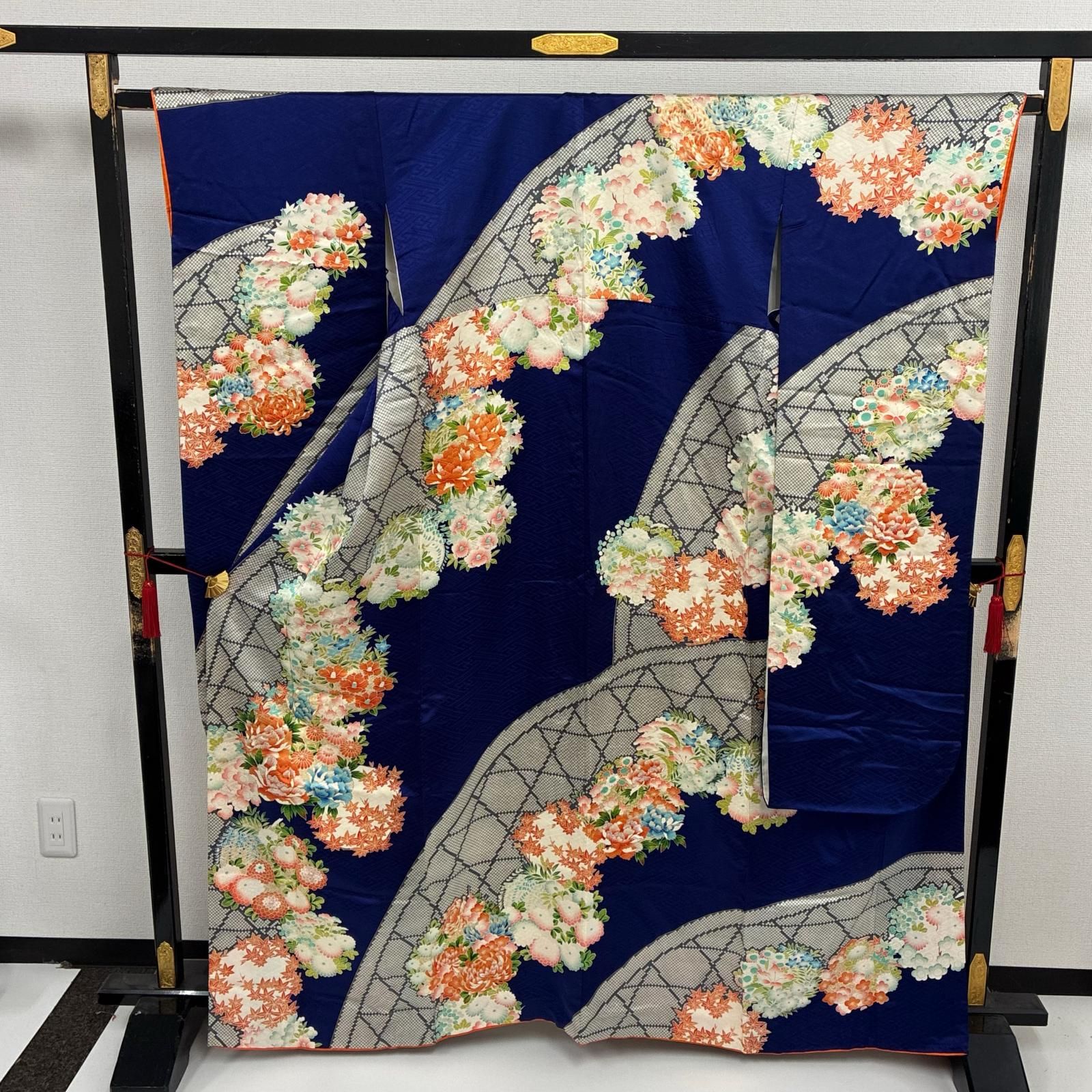 振袖 正絹 美しい染めの花 袷 着物 MK-8693 - メルカリ