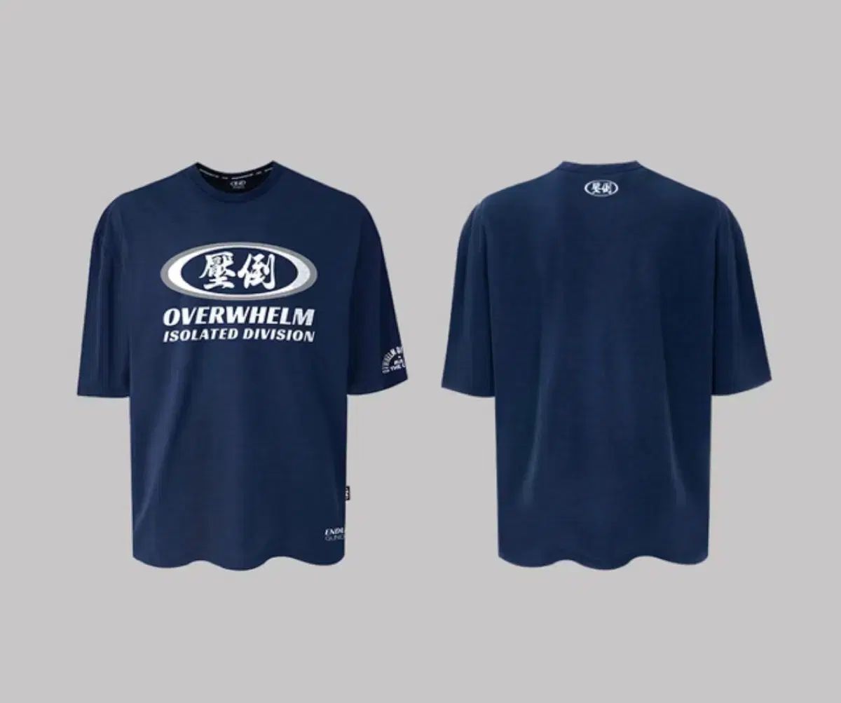 (4) 圧倒 半袖 Tシャツ 新作 ダブルサークル ネイビー