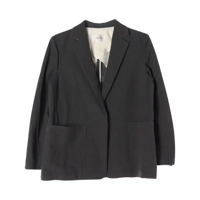 SJSJ（WOMEN - M）リネン コットン ブレンド hedn ボタン ジャケット