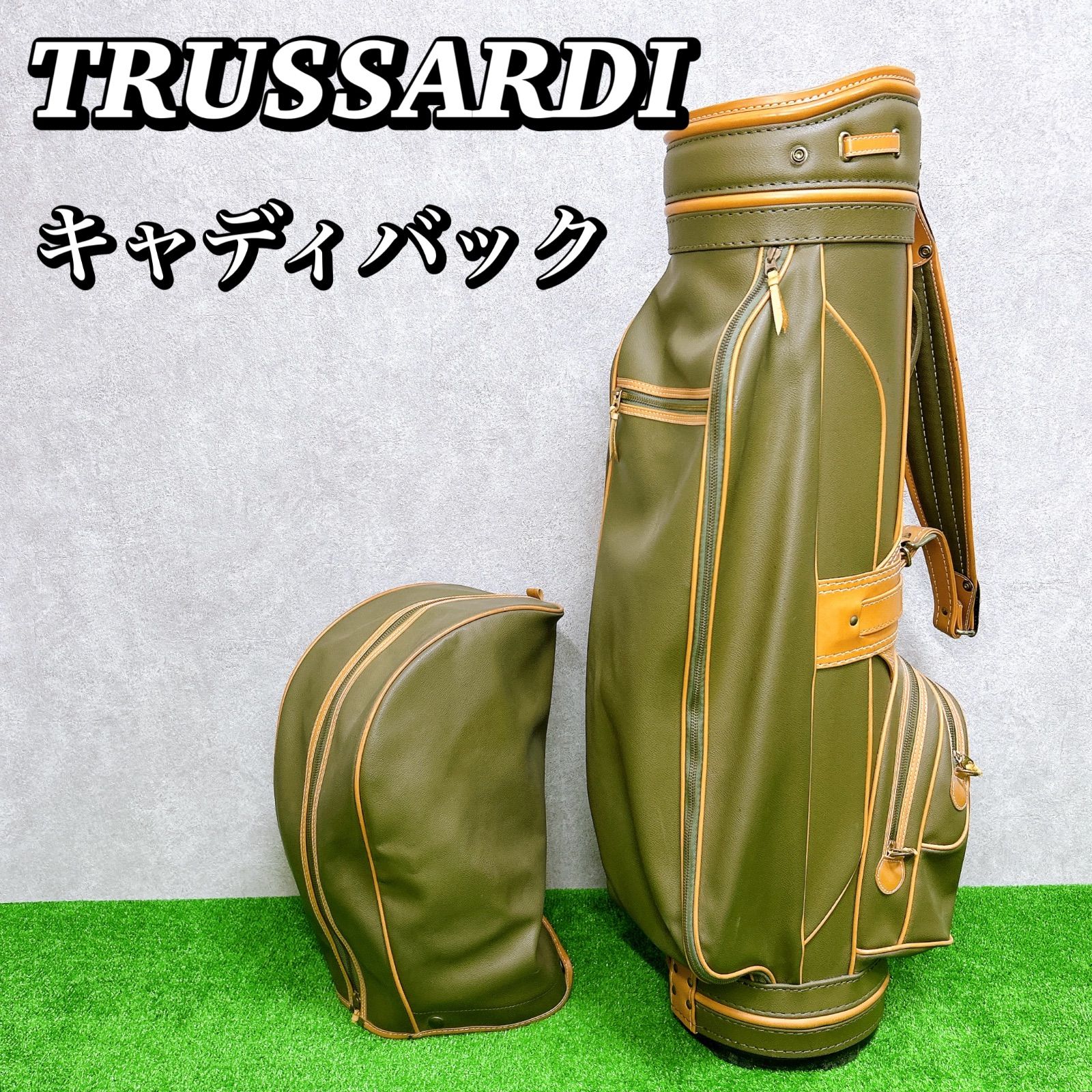 【ほぼ新品】TRUSSARDI トラサルディ キャディバッグ ゴルフバッグ トラサルディ TRUSSARDI キャディバック ゴルフ 希少レア ヴィンテージ