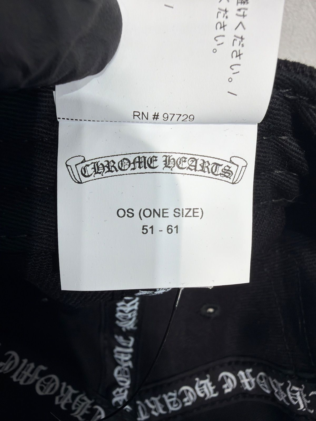新品 CHROME HEARTS クロムハーツ RS3 ベースボールキャップ 新品 CHROME HEARTS クロムハーツ RS3 ベースボールキャップ