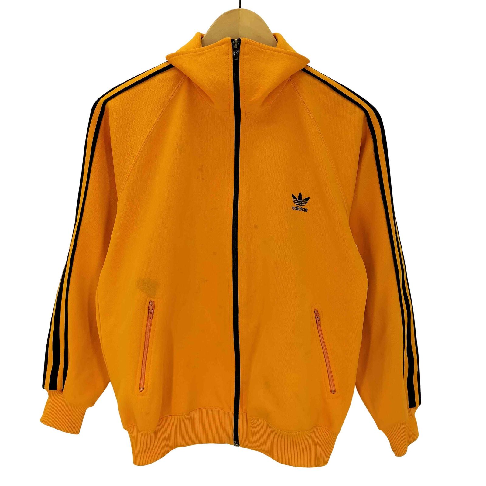 アディダス adidas 70-80S デサント製 トレフォイルロゴ アーム 3ストライプ トラックジャケット ジャージ vintage ヴィンテージ メンズ 表記無