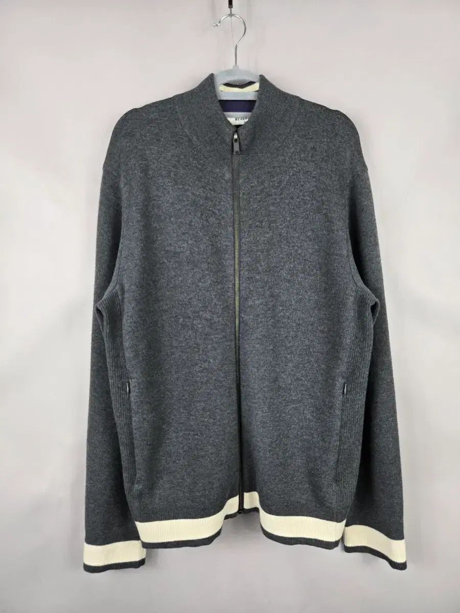 BEAN POLE 100 メンズ ウール100% ニット ジップアップ カーディガン ウール100