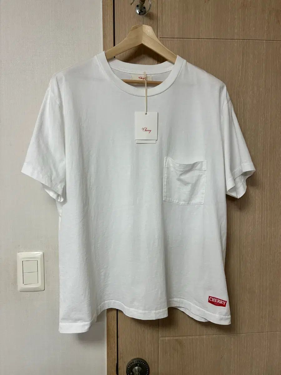 L cherry la ヴィンテージ ポケットTシャツ 白