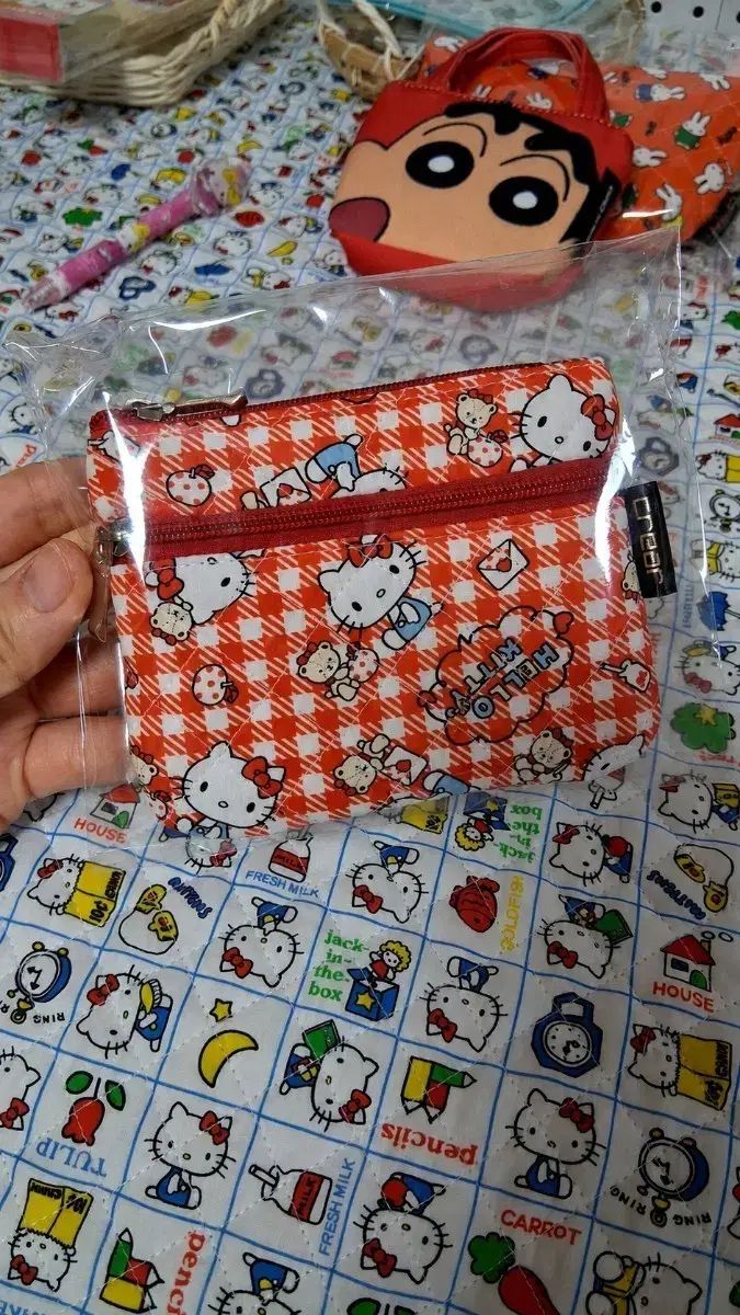 ハローキティ 2段ジッパー コインケース(ハンドメイド)