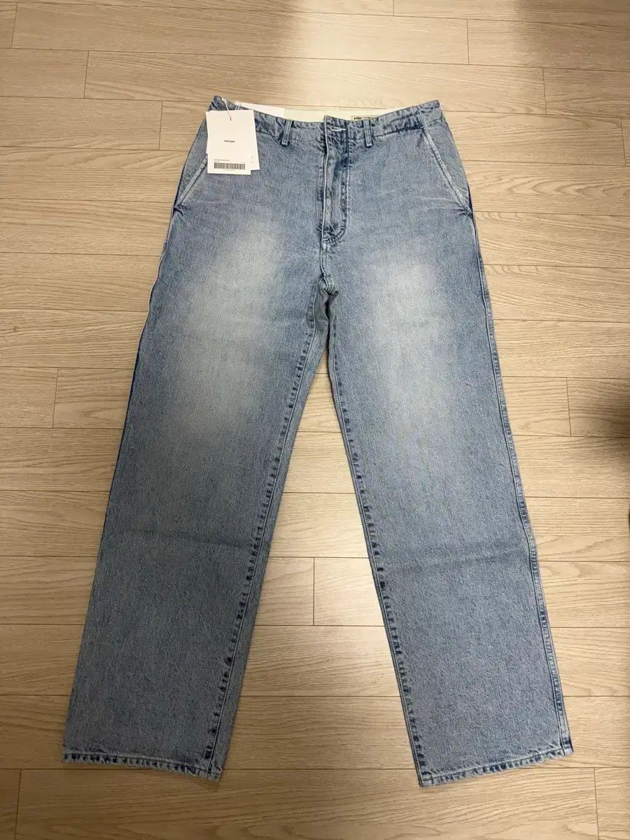ポッタリー One Washed Wide Denim ライトグレー 2サイズ