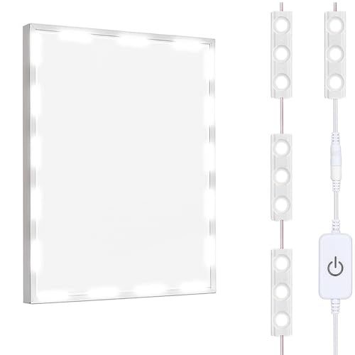 【貼るだけ簡単！理想のメイクは照明から】LEDミラーライト メイクアップミラー用照明キット 高輝度60灯 調光可能 貼り付け式 白色LEDas 8dd6cc95