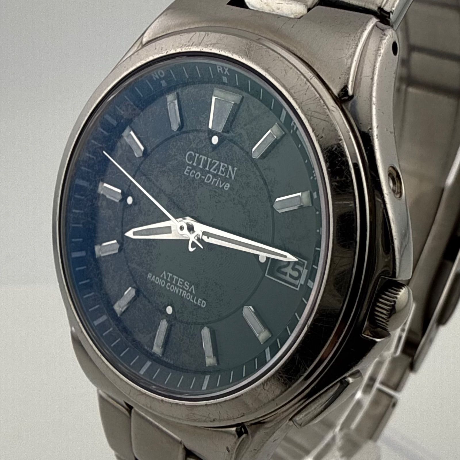 CITIZEN シチズン ATTESA アテッサ H110- T011331 メンズ　腕時計 電波ソーラー 稼働品 電波受信確認済　表面くすみあり【N422】