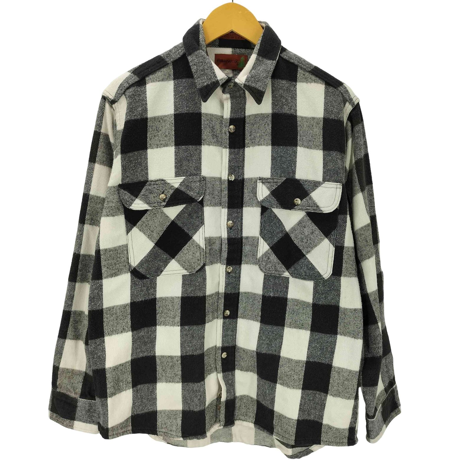 フィールドマスター fieldmaster 90S USA製 コットン ブロックチェック L/S ヘビー ネル シャツ メンズ import：L 7,178円
