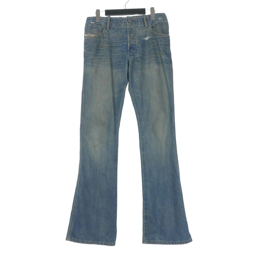 ディーゼル DIESEL BACKLER PANT RR ダメージ加工 フレアデニムパンツ ジーンズ 29 インディゴ A11958 国内正規