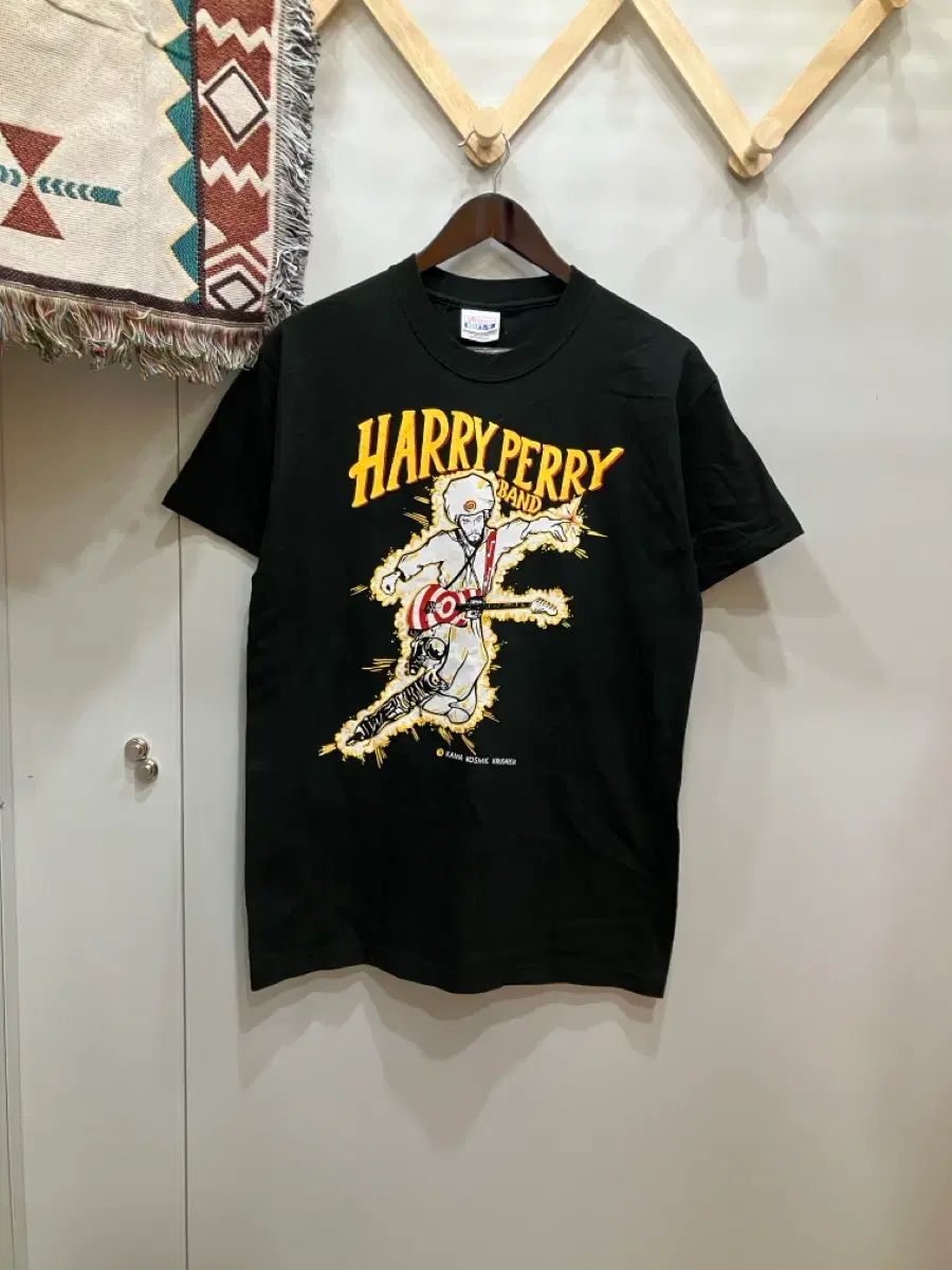 90s アメリカ生産 ヴィンテージ ヘインズ ハリーペリー プリンティング Tシャツ