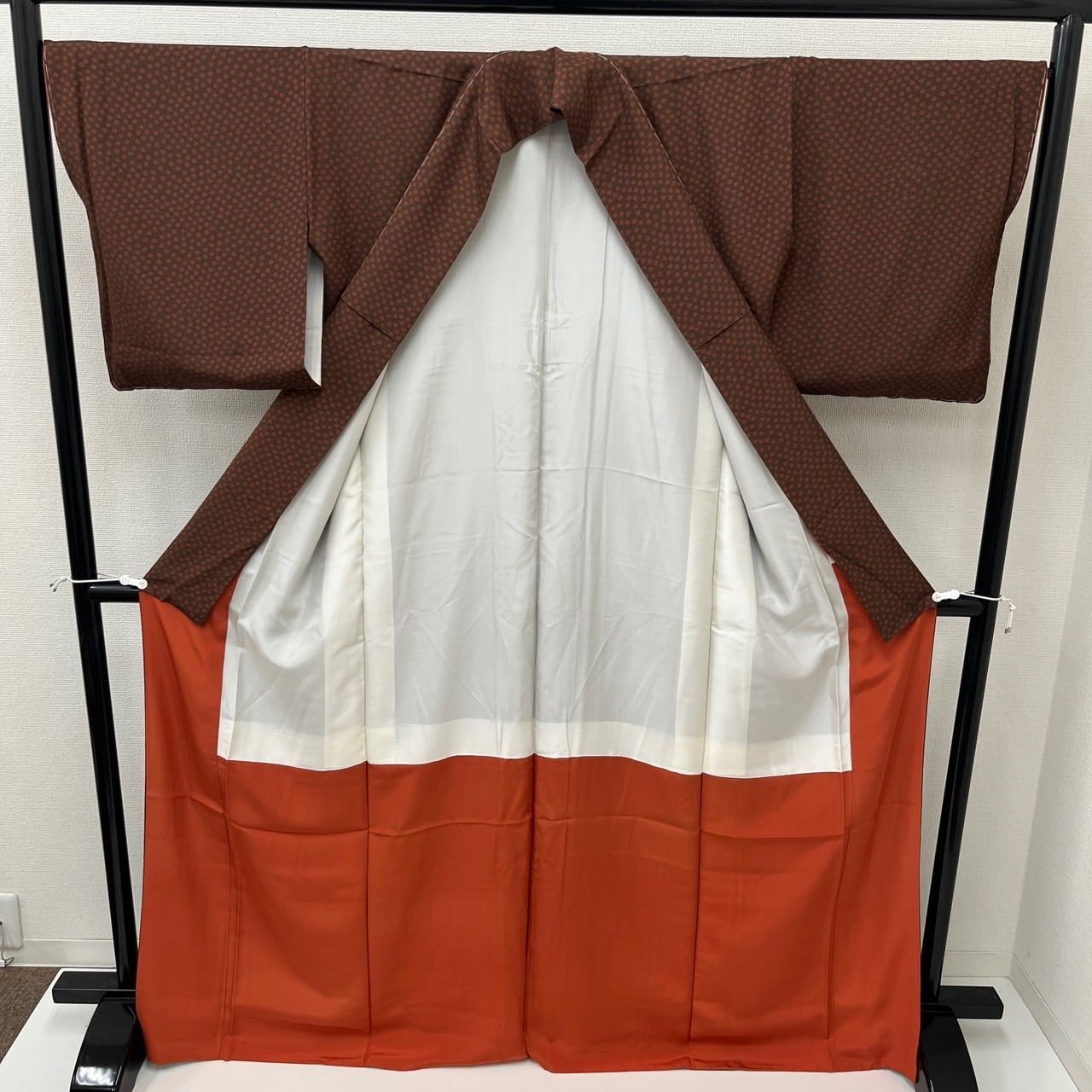 小紋 裄66.5 細かな花柄 染め 正絹 着物 MK-719 - メルカリ