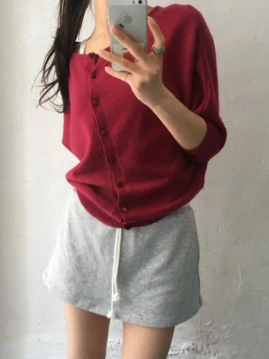 バーバリー ブルーレーベル ウール カシミア ハートロゴ 2way ニットカーディガン