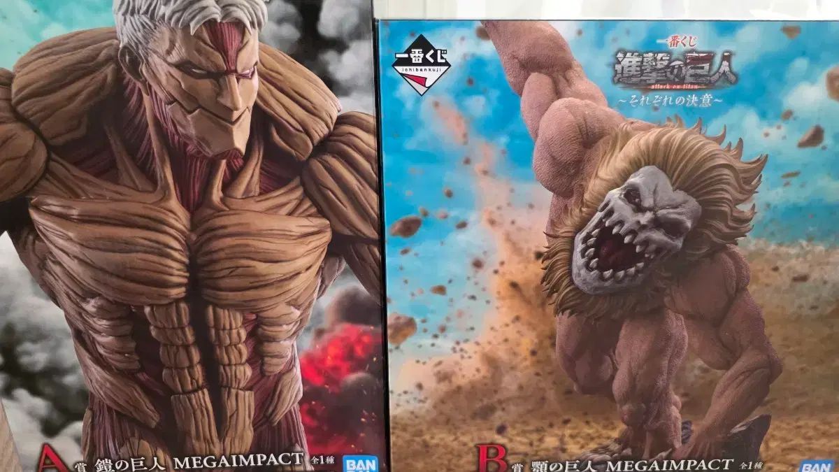 進撃の巨人 甲冑巨人+タック巨人MEGAIMPACT