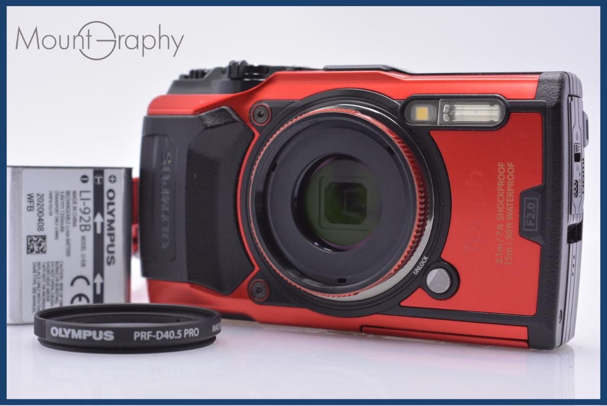 【動作保証】 オリンパス OLYMPUS Tough TG-6 4x + オリンパス OLYMPUS CLA-T01 バッテリー、レンズフィルター付属 同梱無料 #am7016