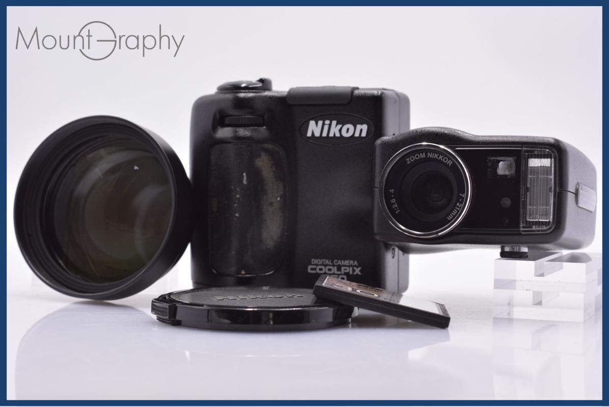 【動作保証】 ニコン Nikon COOLPIX E950 + ニコン Nikon Tele Converter TC-E2 2x 単三電池仕様 前キャップ、メモリーカード付 #am7039 動作保証】 ニコン Nikon COOLPIX E950 + ニコン Nikon Tele Converter