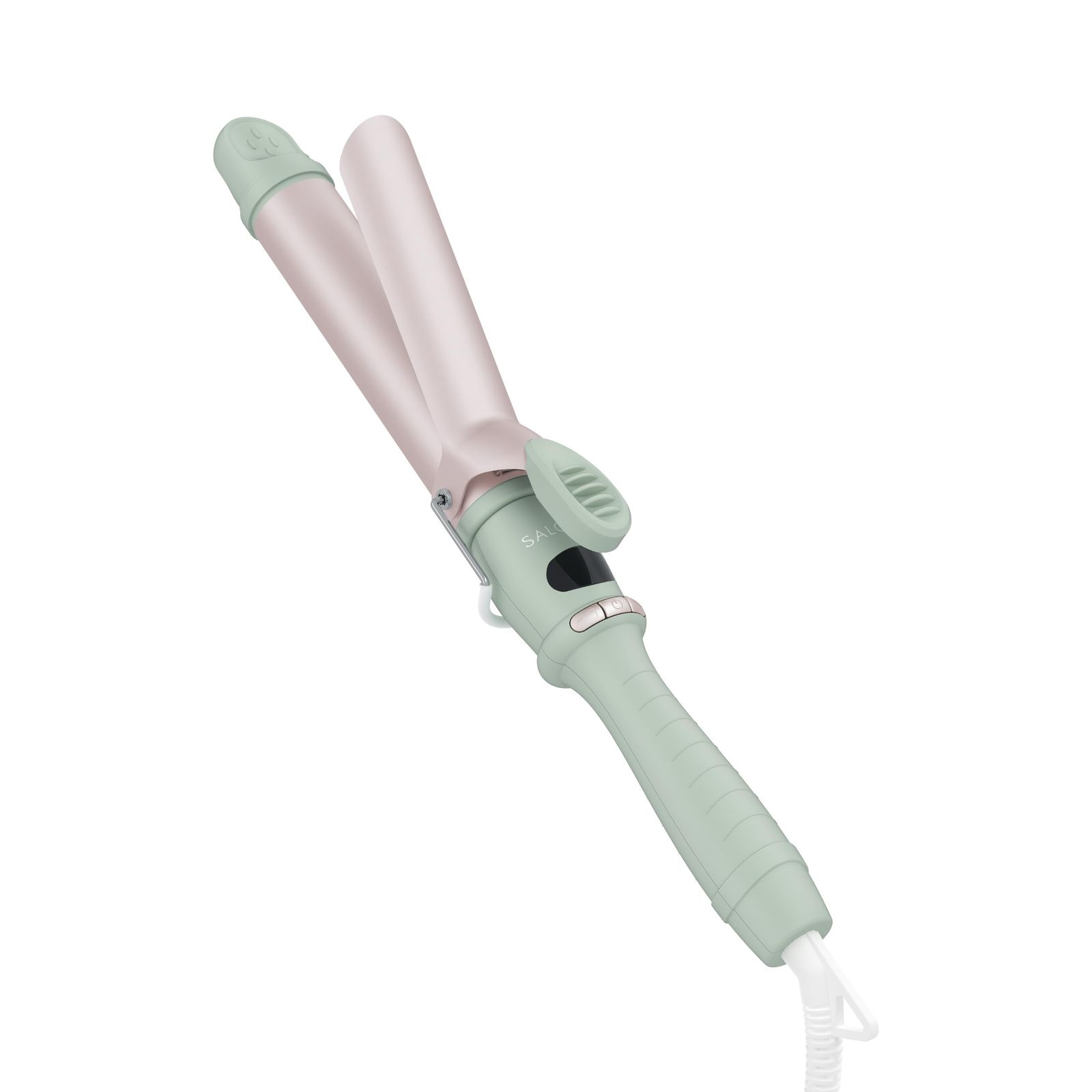 【2026年春夏限定カラー】 SALONIA サロニア セラミックカールヘアアイロン ヘアアイロン 32mm カール コテ 海外対応 デジタル温度調整 自動電源オフ SAL25124MG フロー ミスティグリーン″mn 10bcd0ef