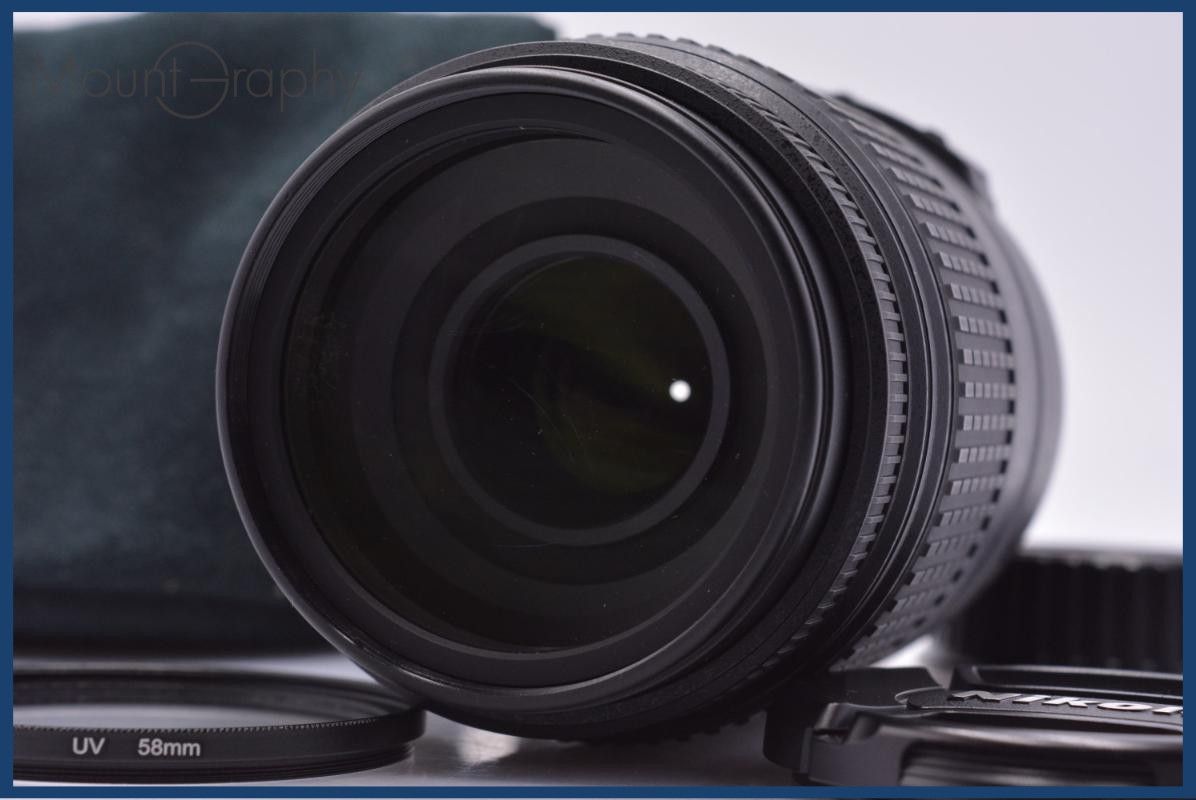 【動作保証】 ニコン Nikon AF-S DX NIKKOR 55-300mm F4.5-5.6 G ED VR 前後キャップ&レンズフィルター、ケース付 同梱無料 #am7110