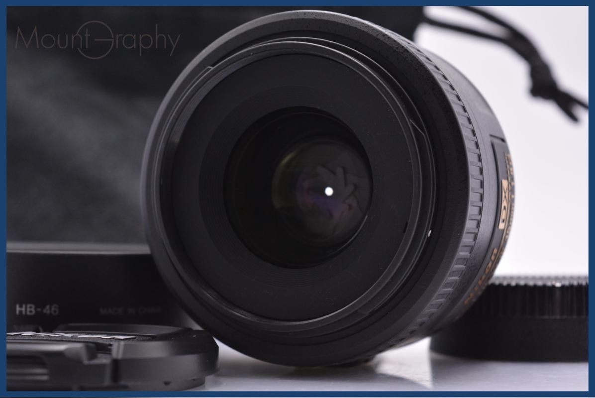 【動作保証】 ニコン Nikon AF-S DX NIKKOR 35mm F1.8 G 前後キャップ&フード、ケース付 同梱無料 #am7112