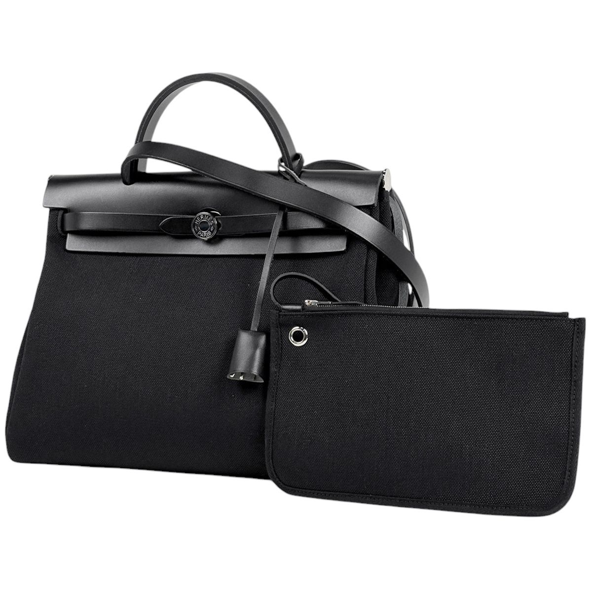 エルメス HERMES エールバッグ ジップPM 2WAY ハンドバッグ レザー ヴァッシュハンター(ブラック) W レディース 【中古】