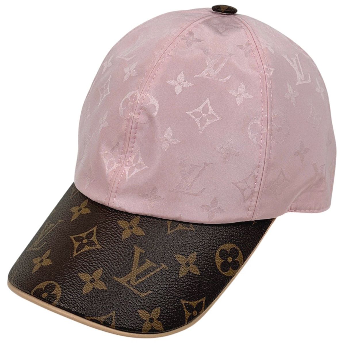 ルイ・ヴィトン Louis Vuitton キャップ LV ゲットレディー モノグラム 帽子 キャップ ポリエステル シルク ピンク ブラウン レディース 【中古】