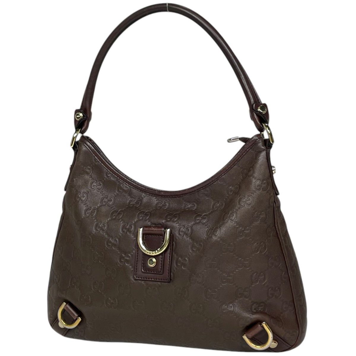 グッチ GUCCI グッチシマ ショルダーバッグ アビー シマレザー ブラウン 130738 レディース 【中古】