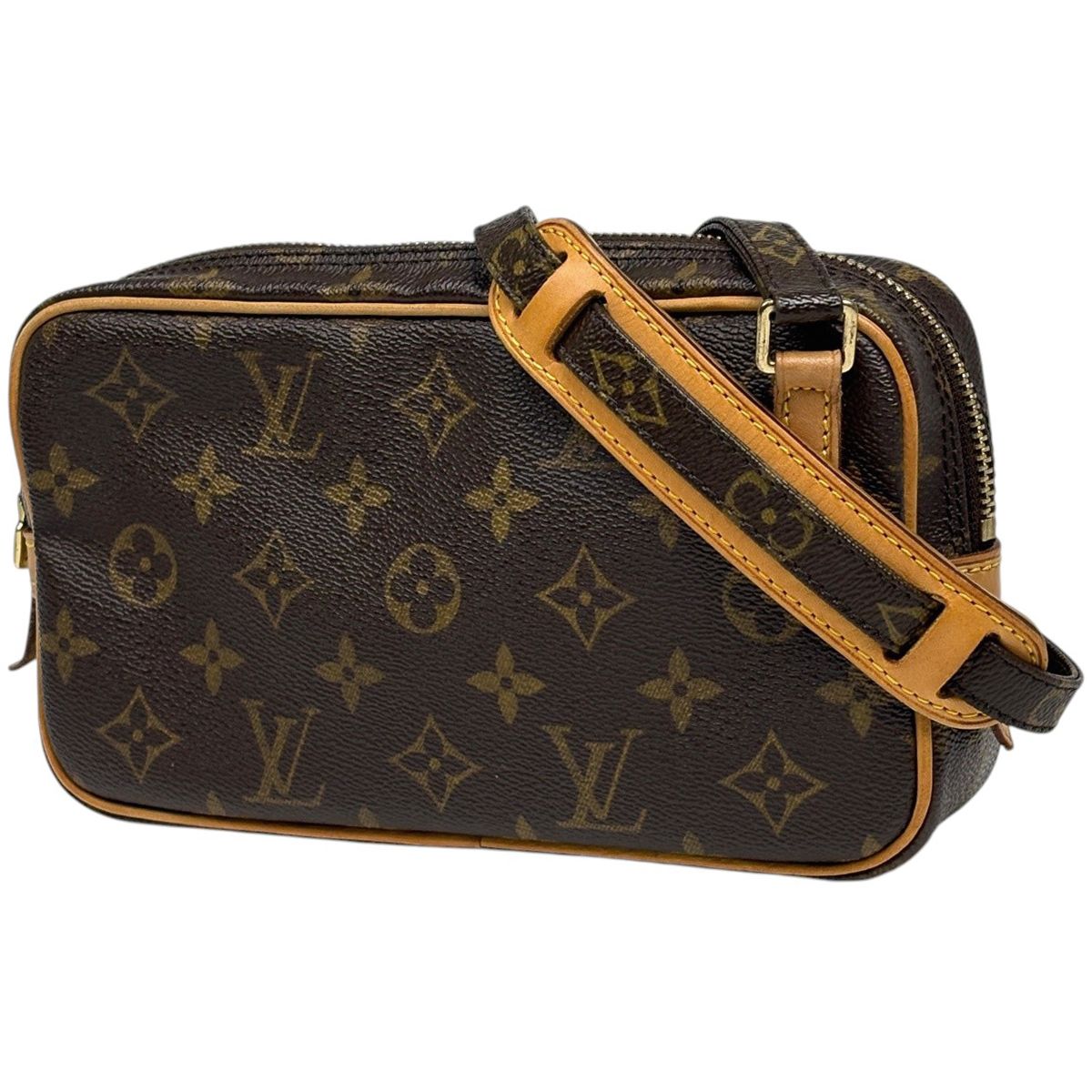 ルイ・ヴィトン Louis Vuitton ポシェット マルリー バンドリエール 斜め掛け ショルダーバッグ モノグラム ブラウン M51828 レディース 【中古】
