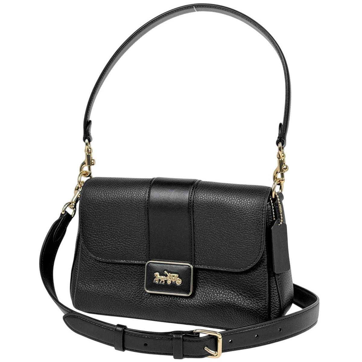 コーチ COACH グレース ショルダーバッグ レザー ブラック CC068 レディース 【中古】