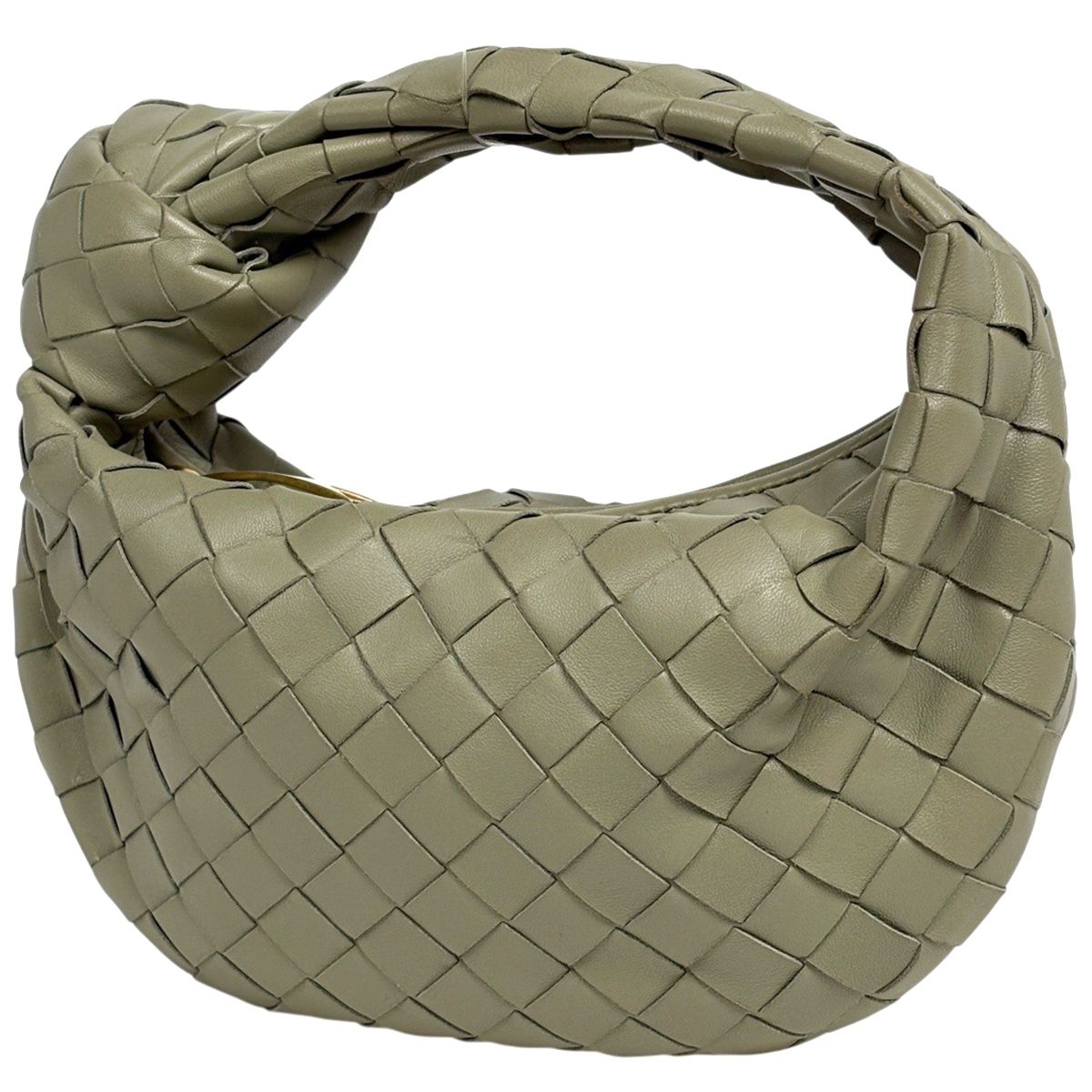 ボッテガヴェネタ BOTTEGAVENETA イントレチャート ハンドバッグ ホーボー ハンドバッグ レザー ライトグリーン レディース 【中古】