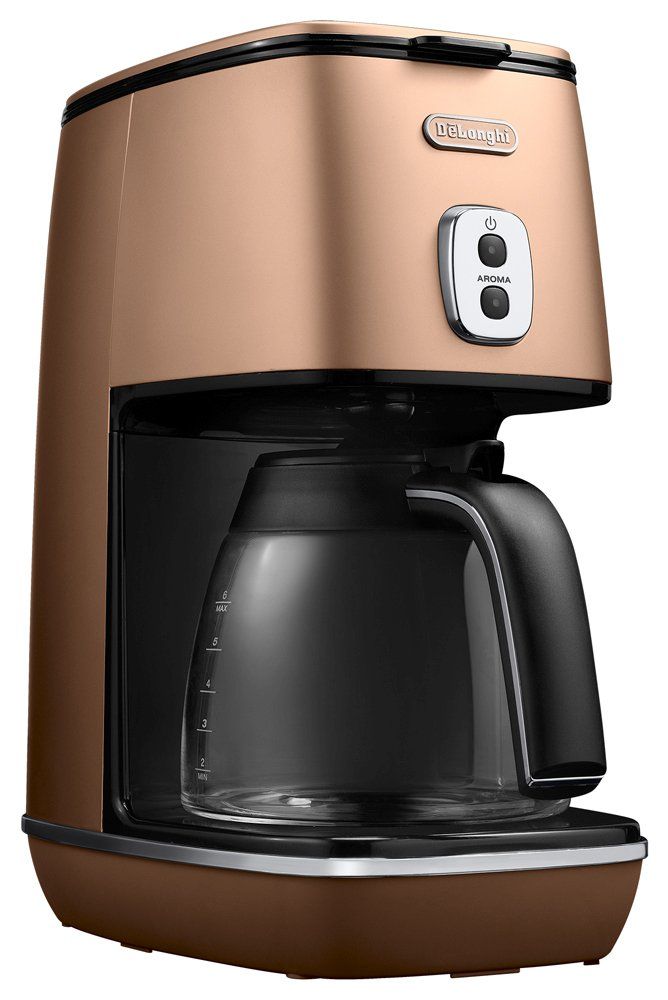☆新品☆De'Longhi (デロンギ) ドリップコーヒーメーカー ディスティンタ ICMI011J-CP レギュラーコーヒー 6杯用 チタンコートフィルター アロマモード [カッパー] デロンギファミリー登録で3年保証 3bf4f789