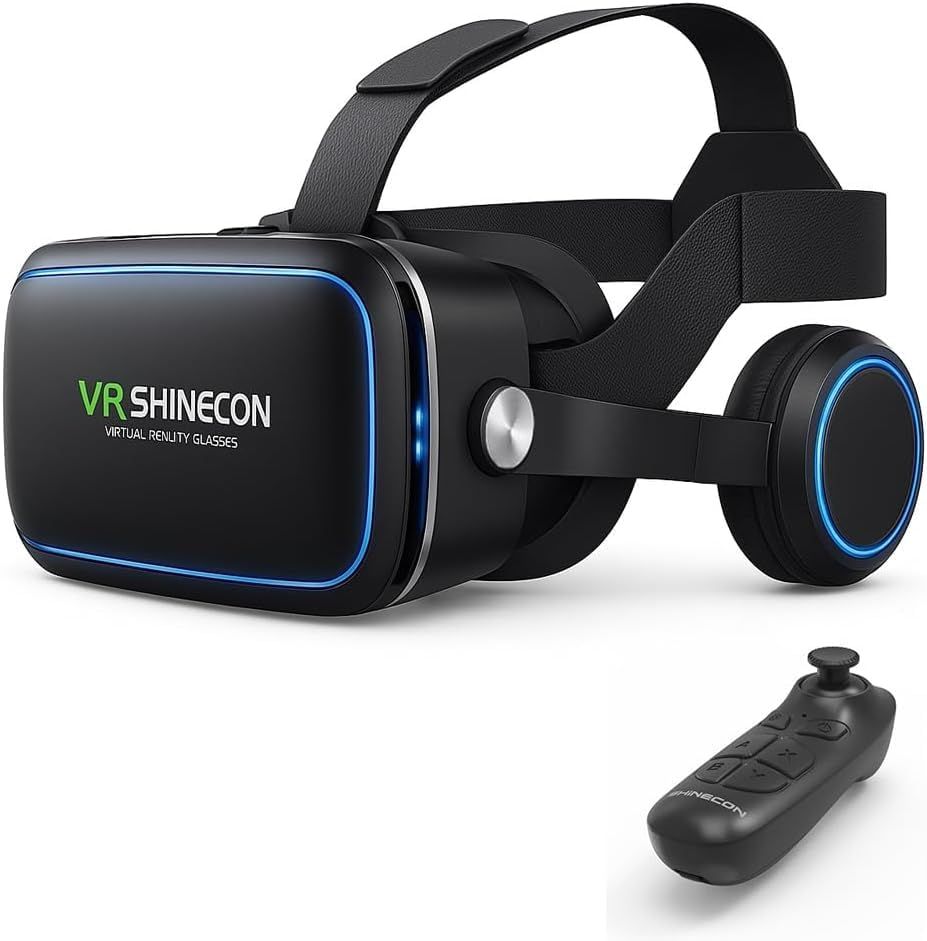 ☆新品☆【iPhone再生可※本体操作対応】VRゴーグル スマホ用｜ヘッドホン一体型・DMM/FANZA対応｜Androidリモコン付属｜4.7?6.5インチ対応・初心者＆親子向け 27d0808f
