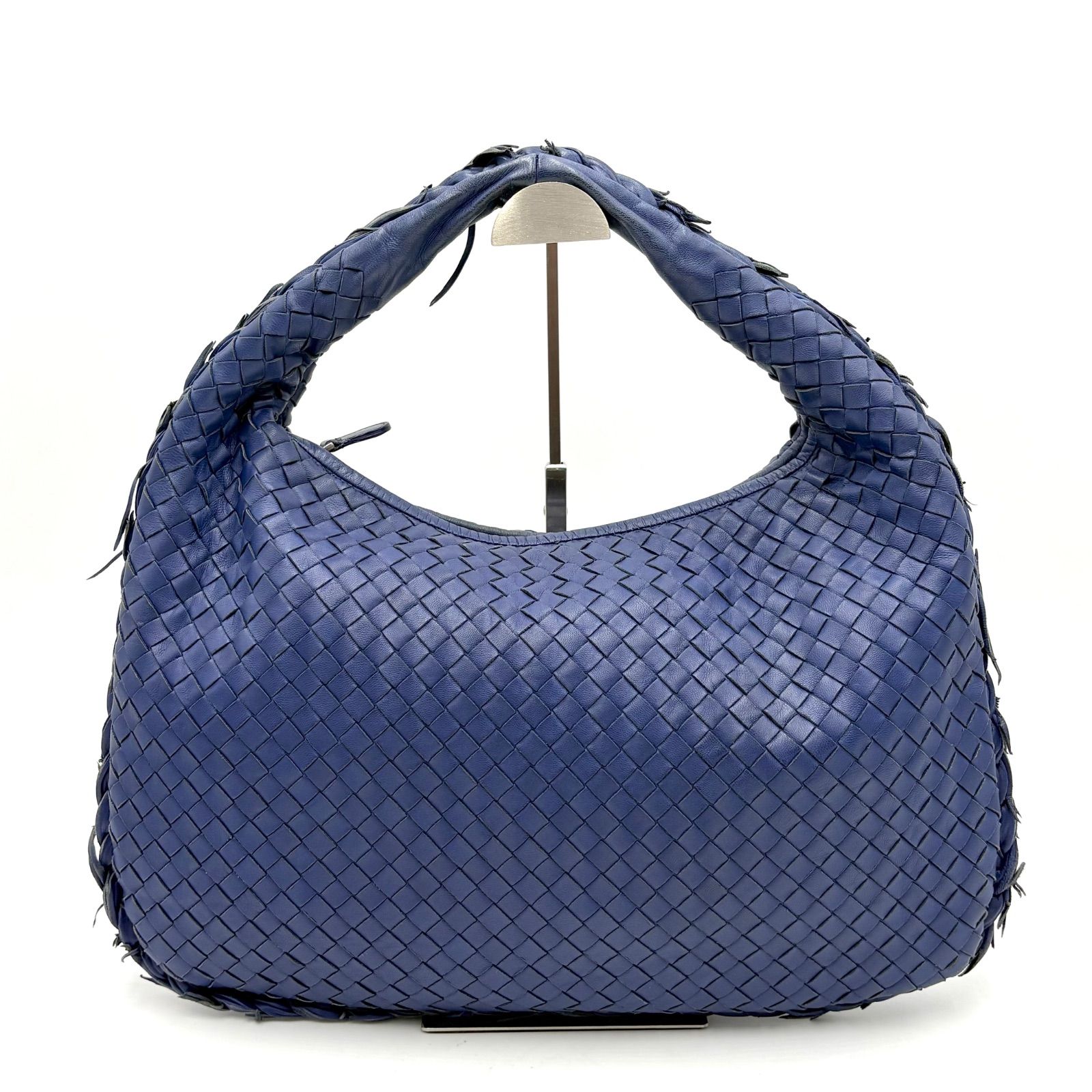 BOTTEGA VENETA ボッテガヴェネタ ホーボー イントレチャート レザー ワンショルダーバッグ ブルー