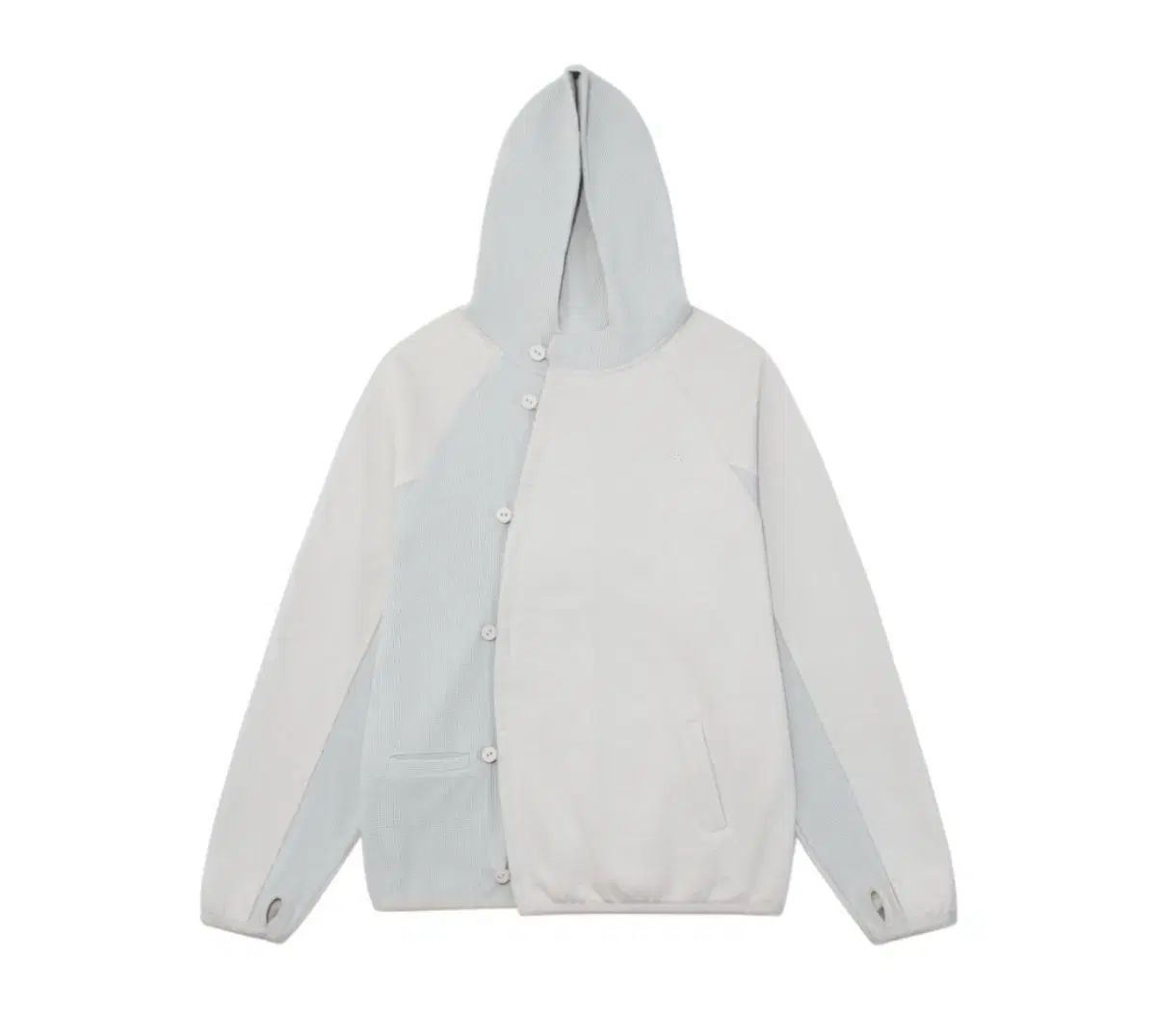 THECOLDESTMOMENT TCM curved button waffle jacket