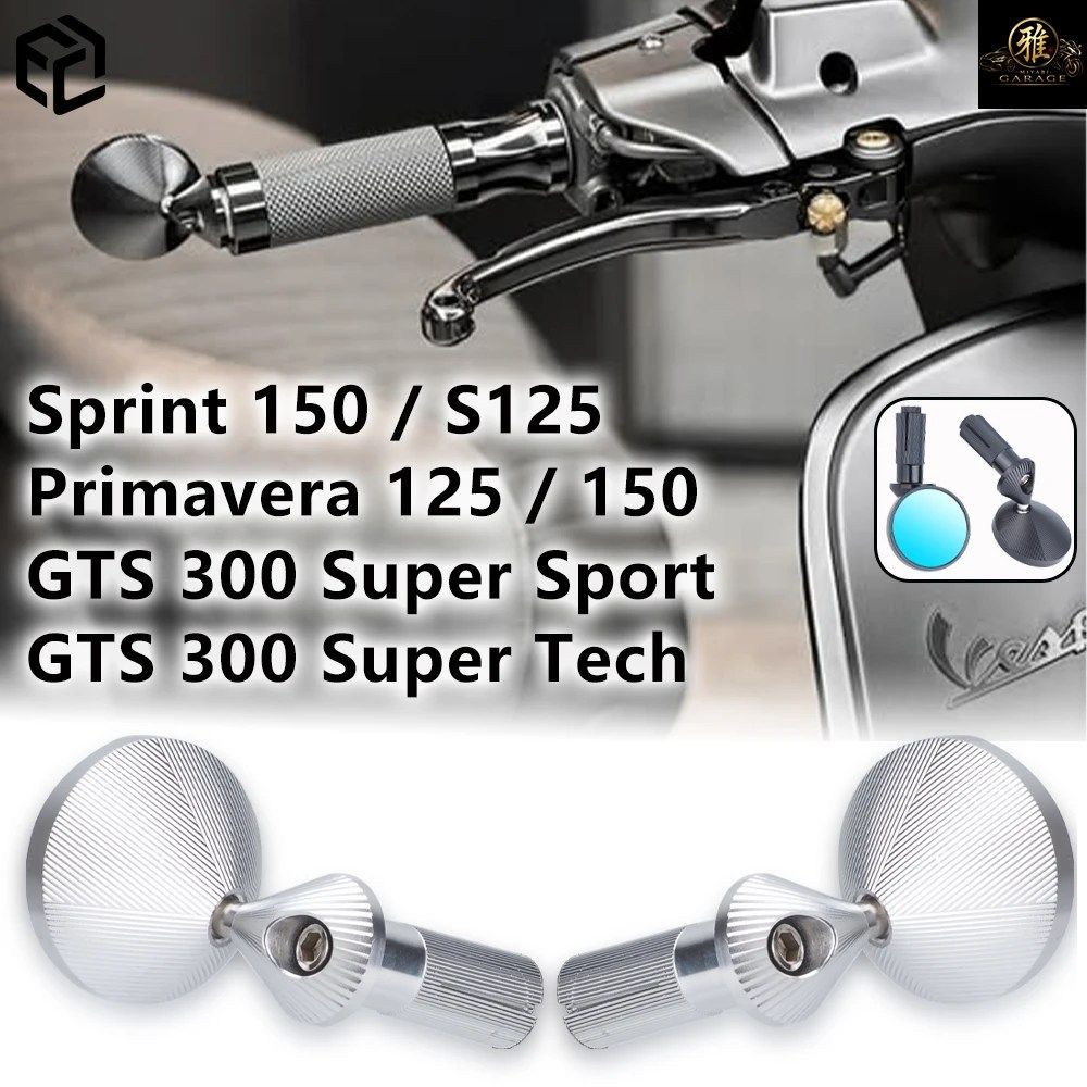 PRIMAVERA150 / 125 / SPRINT S 125 / SPRINT 150 / GTV 300 / オートバイ用ミニミラー サイドミラー