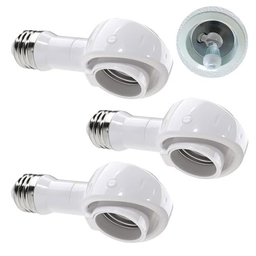Aiwode LED電球専用 可変式ソケット E26→E26 15°首振り 320°回転 普通灯座対応 屋内用 ホワイト 3個(沖縄・離島の方発送不可）) aa0e169c