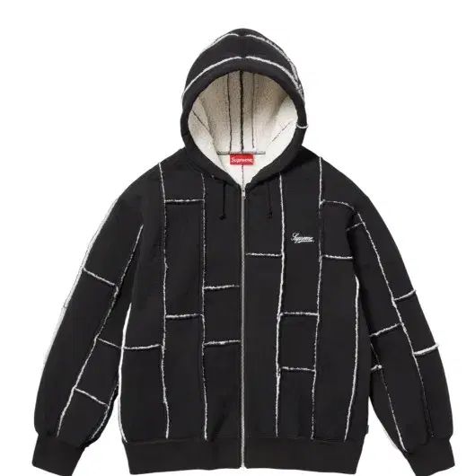 当日(※メルカリshop取引では対象外)Supreme ポウ シャーリング ジップアップ フード スウェットシャツ ブラック