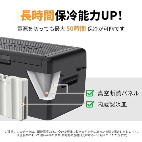 Setpower RF20 車載冷蔵庫 2室【内蔵製氷皿 50時間持続保冷】20L