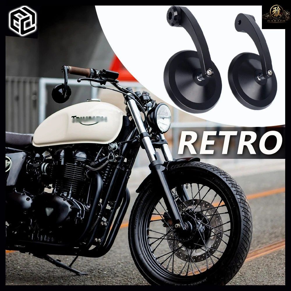 オートバイ用バーエンドミラー トライアンフ スクランブラー 1200 XC XE 900 ボンネビル T120 T100 スピードツイン ストリートツイン スピ