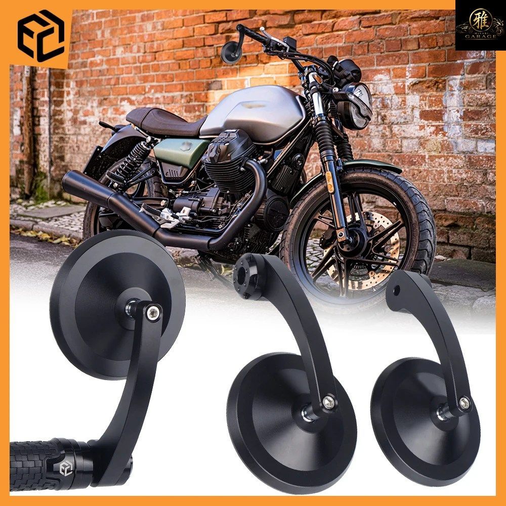 オートバイ用ミラー MOTO GUZZI V9 /V7 /RACER レビュー / STONE スペシャルエディション バーエンドミラー オートバイ
