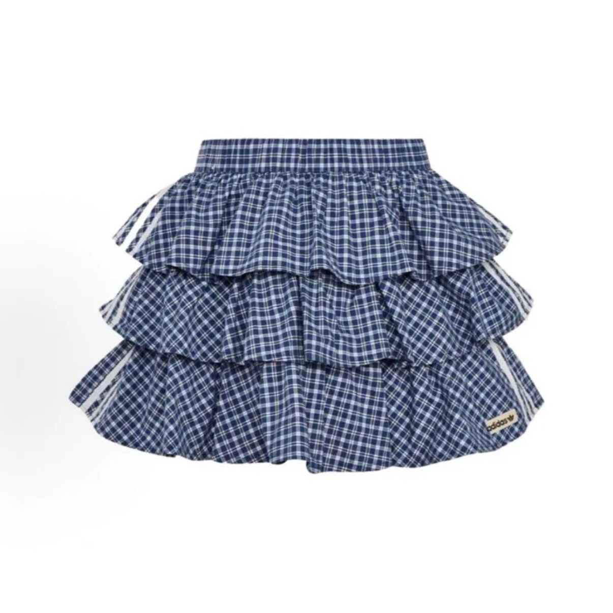海外限定 Adidas CHECKミニスカート ブルー KU9398