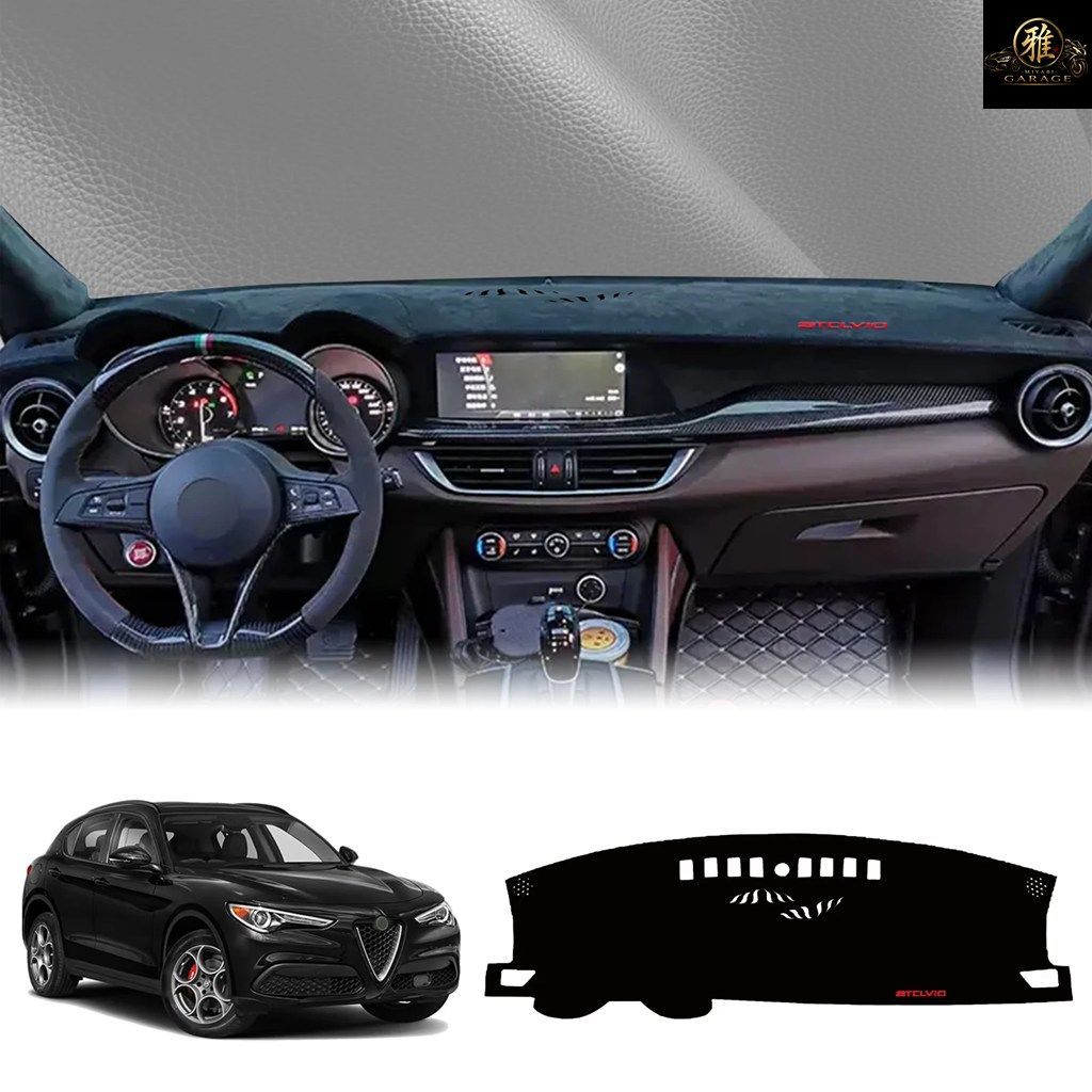 アルファロメオ ステルヴィオ 2017 2018 2019-2024 車のダッシュマット ダッシュボード カバー パッド ダッシュマット SUNE カーペット