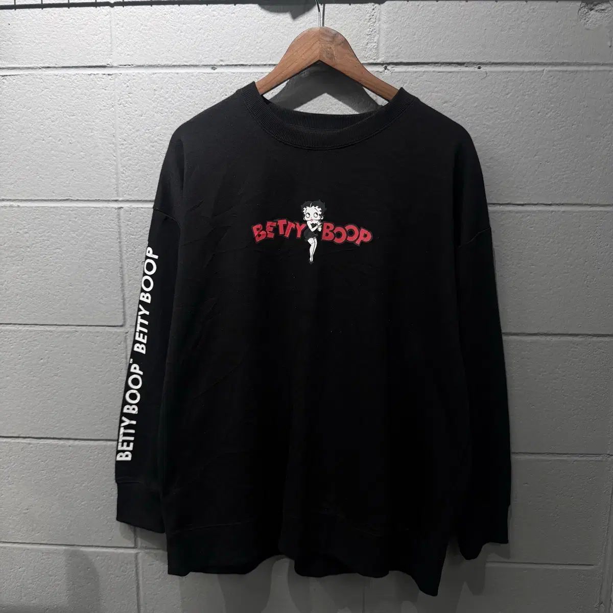 ベティ ブープ ブラック スウェット Tシャツ