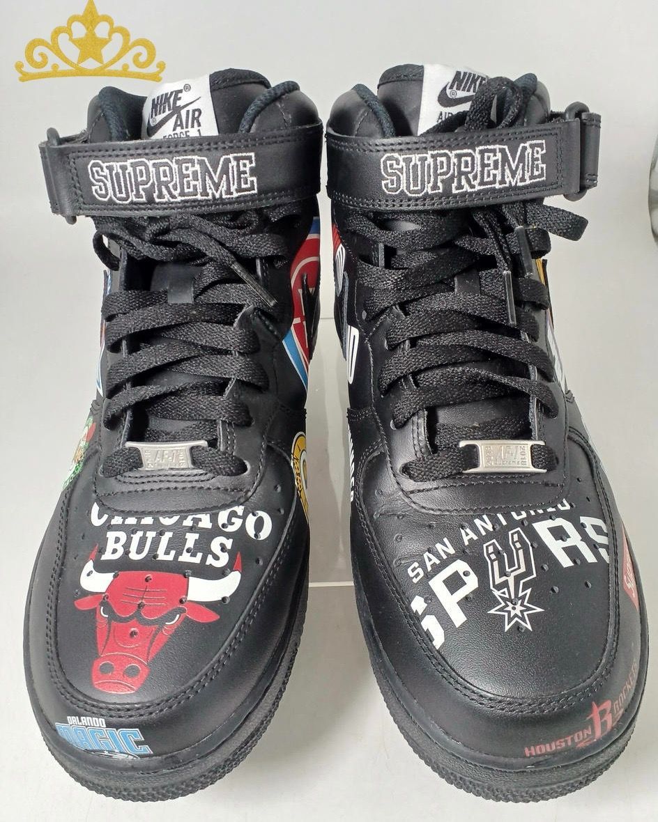 NIKE × SUPREME × NBA AIR FORCE 1 MID’07 27CM ハイカット スニーカー メンズ